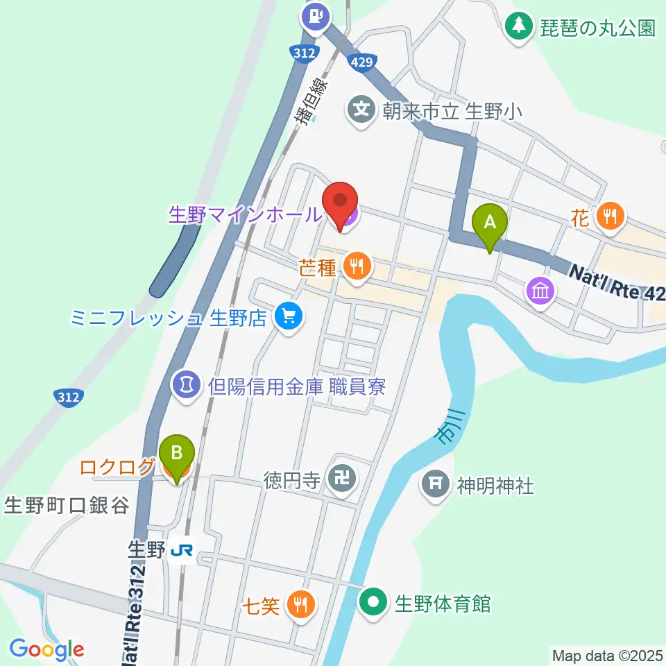 生野マインホール周辺のカフェ一覧地図