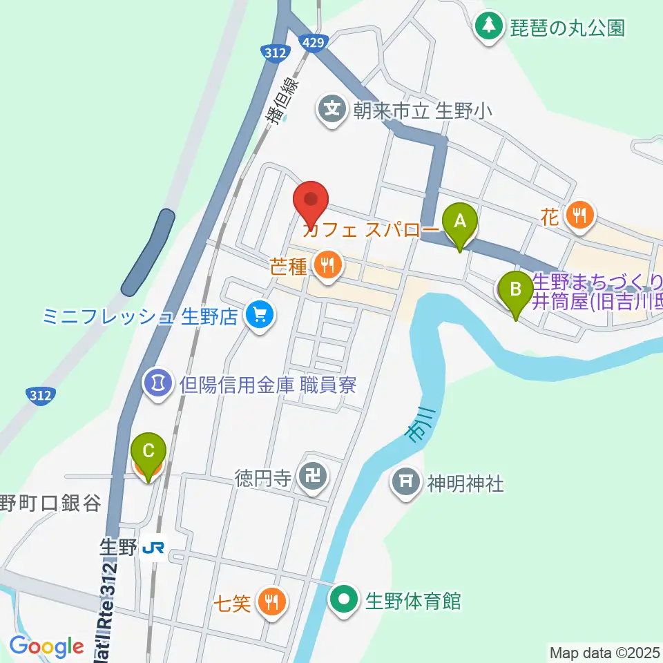 生野マインホール周辺のカフェ一覧地図