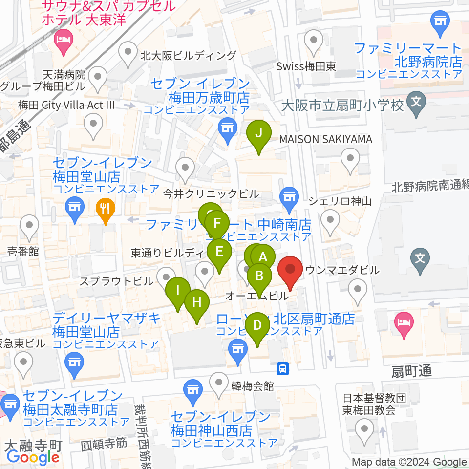 スマイルレコード周辺のカフェ一覧地図