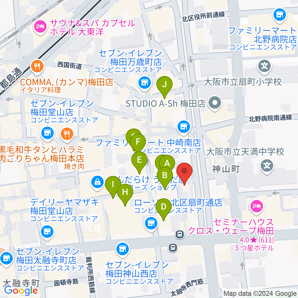 スマイルレコード周辺のカフェ一覧地図