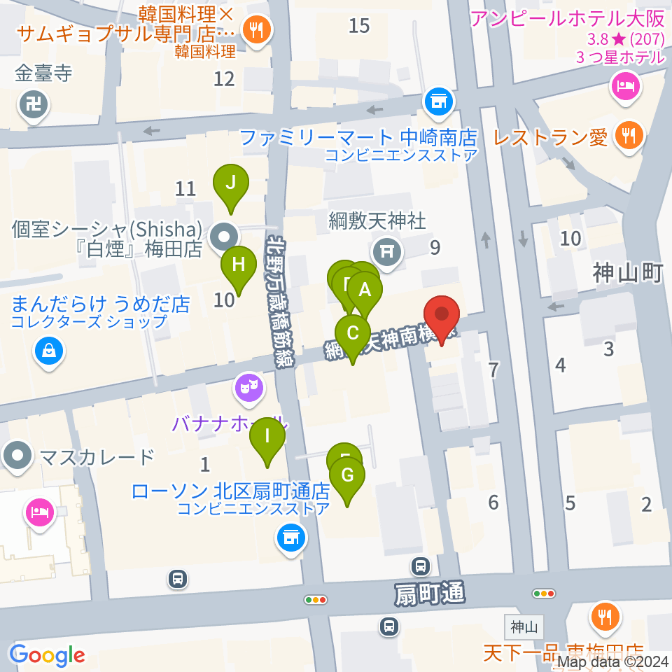 スマイルレコード周辺のカフェ一覧地図