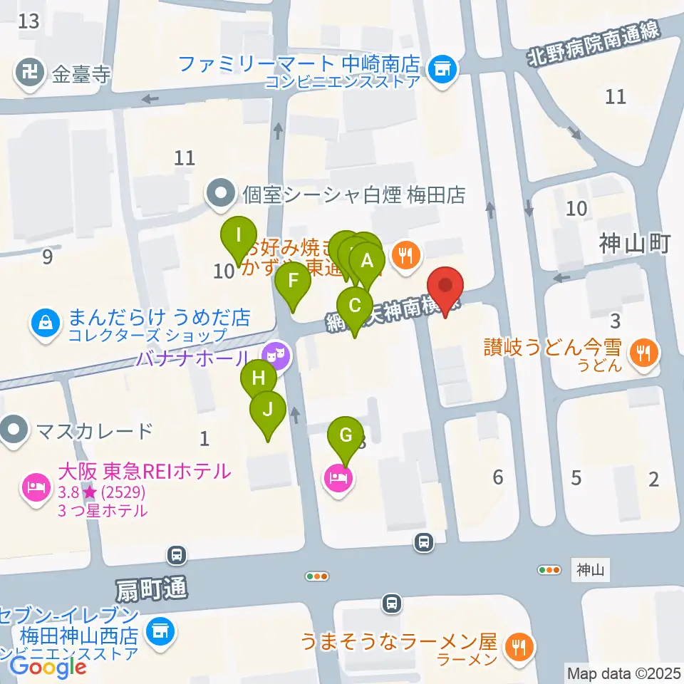 スマイルレコード周辺のカフェ一覧地図