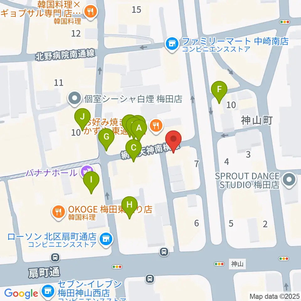 スマイルレコード周辺のカフェ一覧地図