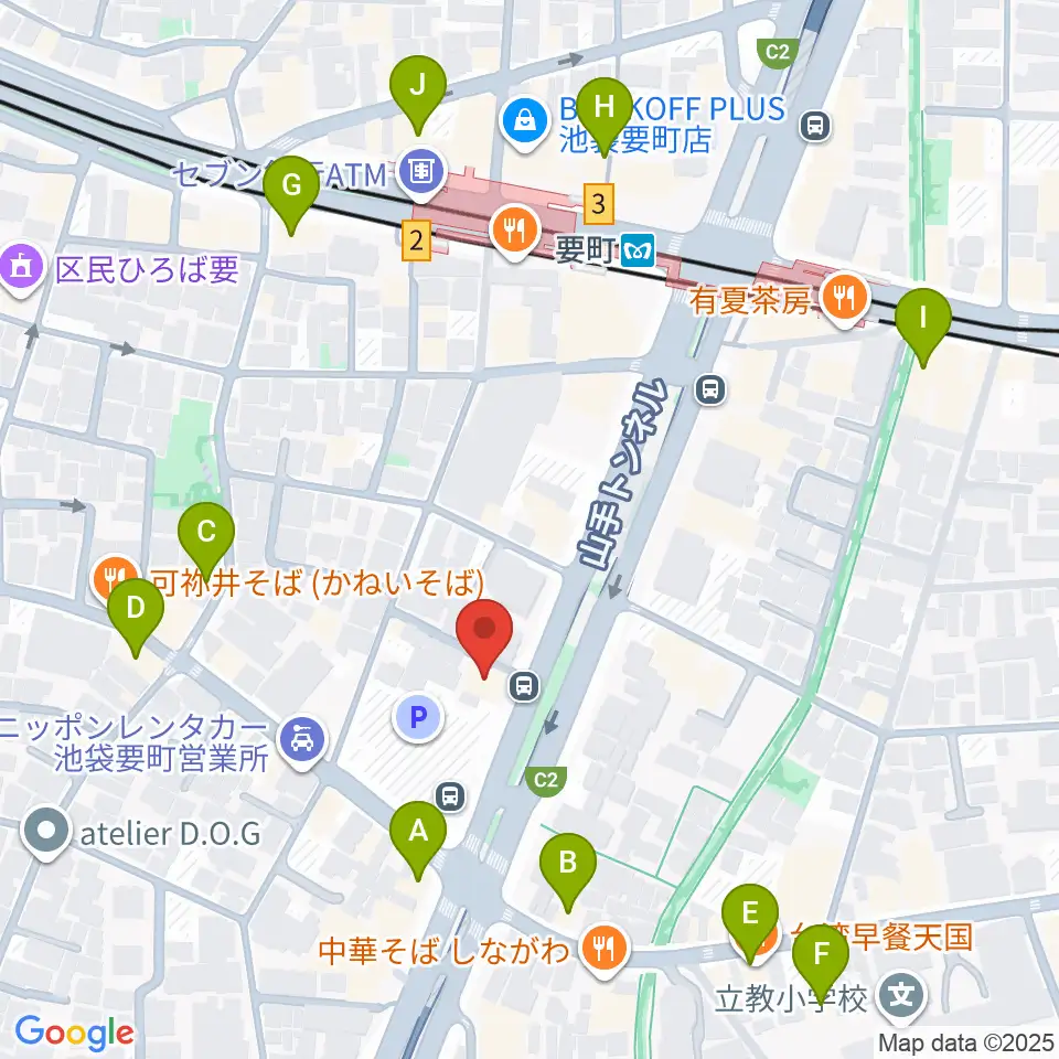 現代ギター社 GG学院周辺のカフェ一覧地図
