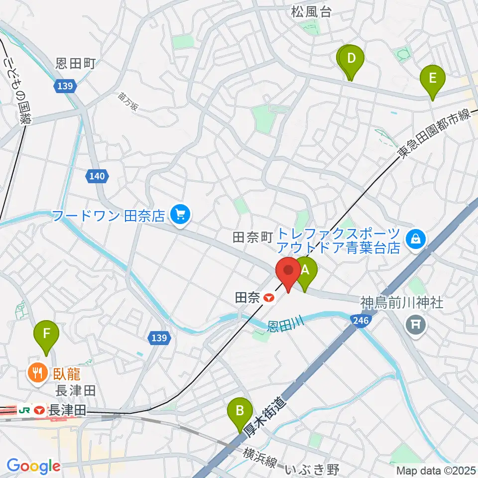 STUDIO like DRUM SCHOOL周辺のカフェ一覧地図