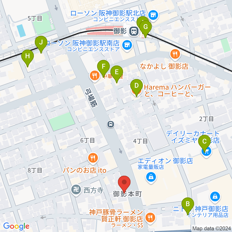 コーヒーハウス井戸周辺のカフェ一覧地図