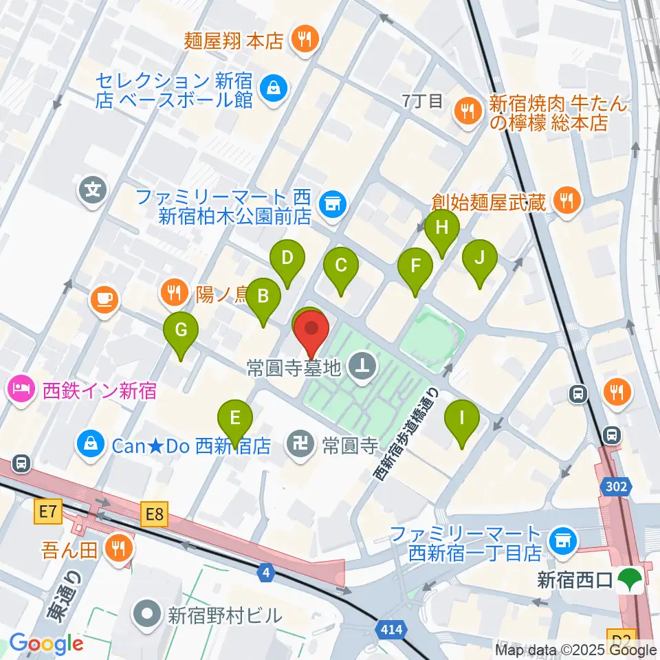ダブストアレコードマート周辺のカフェ一覧地図
