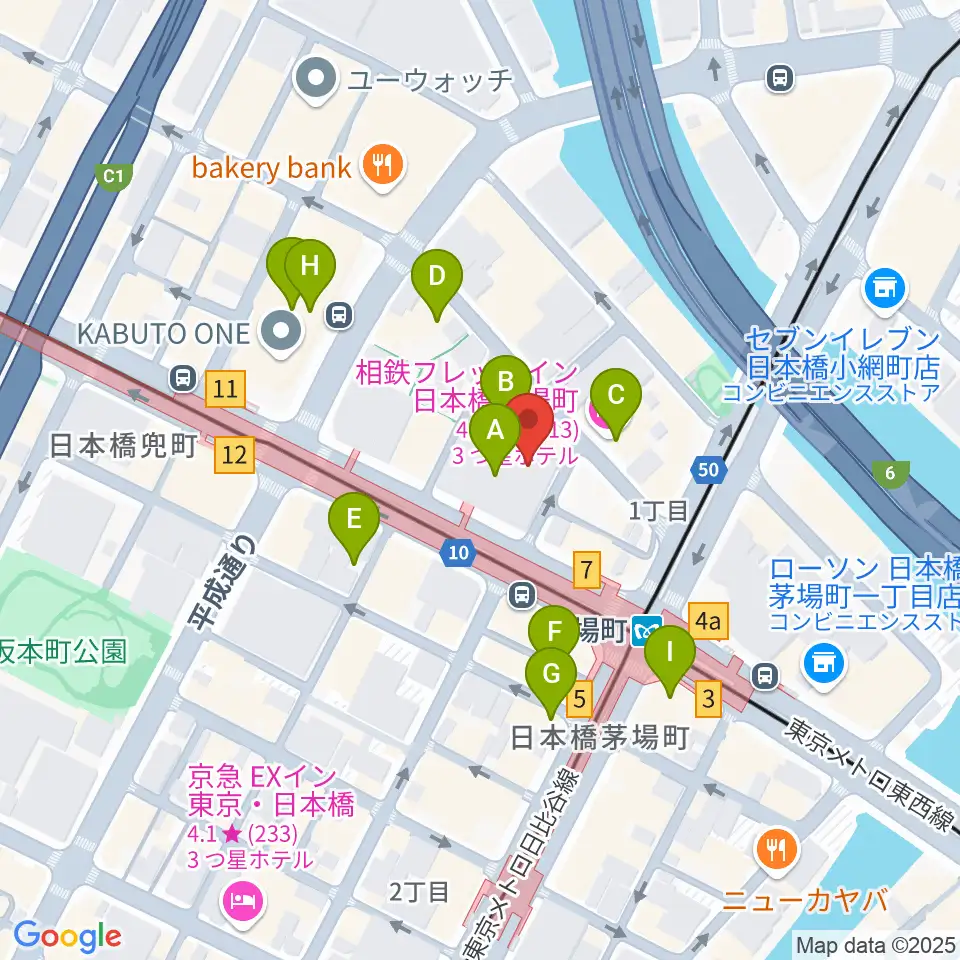 東京証券会館ホール周辺のカフェ一覧地図