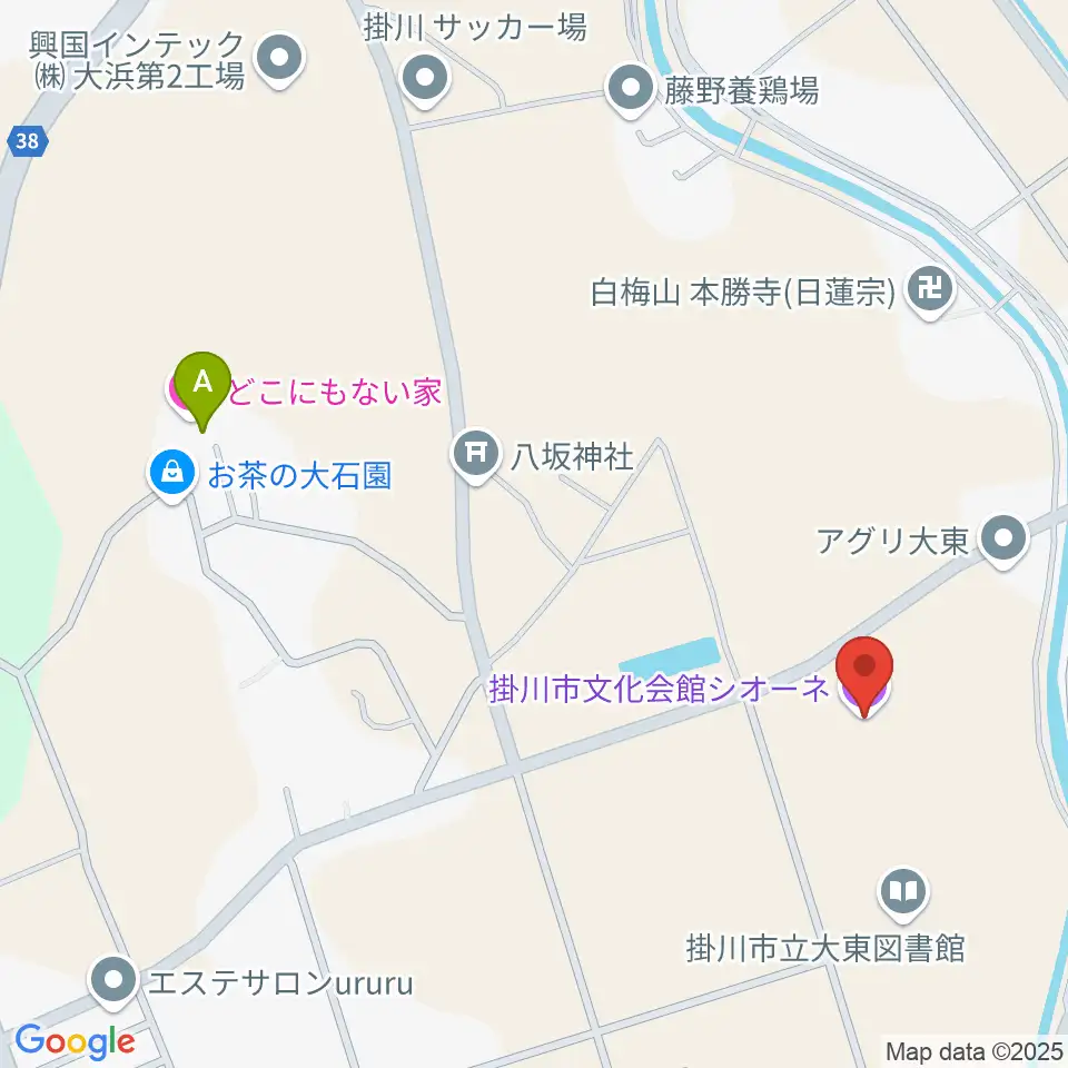 掛川市文化会館シオーネ周辺のカフェ一覧地図