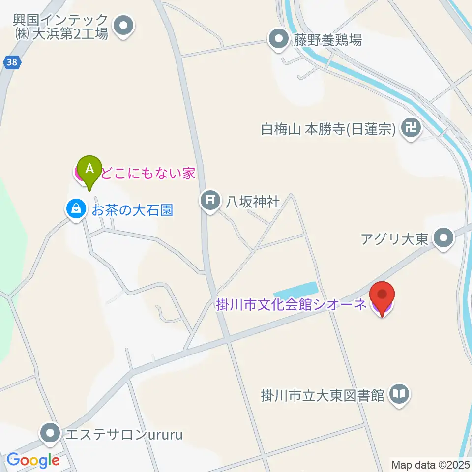 掛川市文化会館シオーネ周辺のカフェ一覧地図
