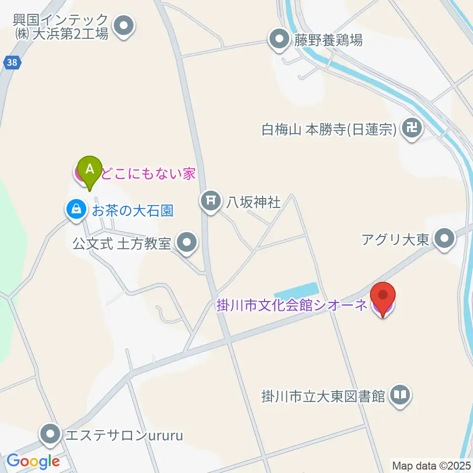 掛川市文化会館シオーネ周辺のカフェ一覧地図