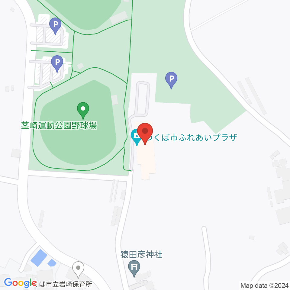 つくば市ふれあいプラザ周辺のカフェ一覧地図