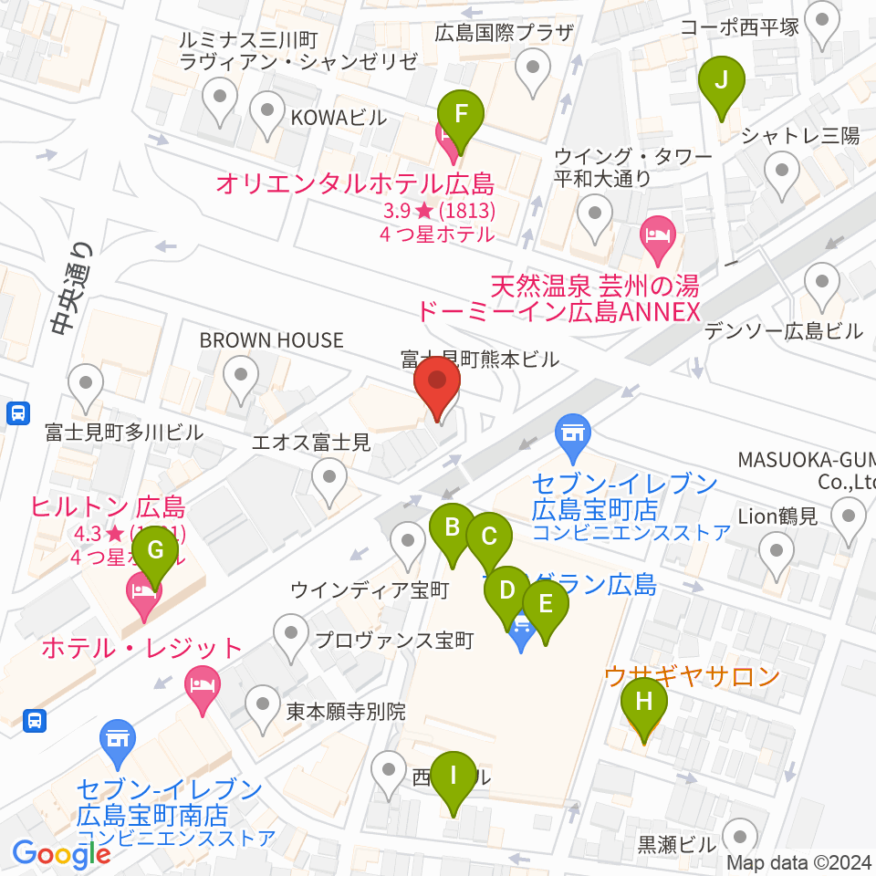 音魂周辺のカフェ一覧地図