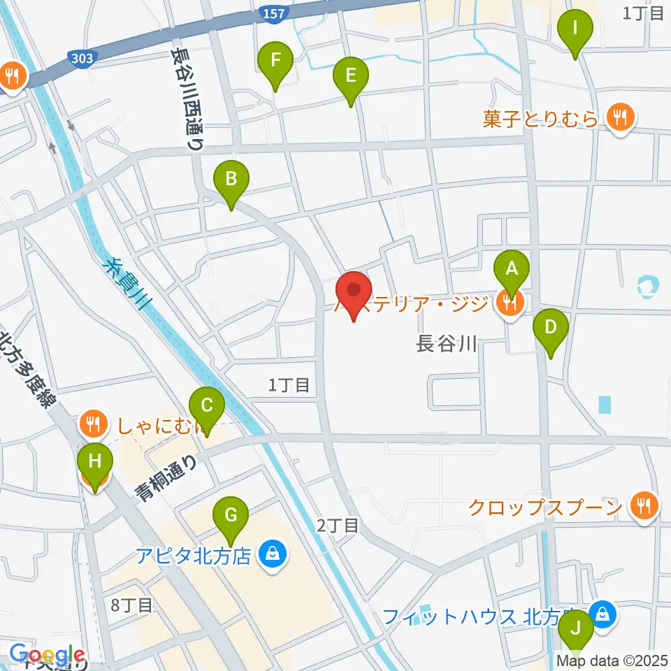 北方町ホリモク生涯学習センターきらり周辺のカフェ一覧地図