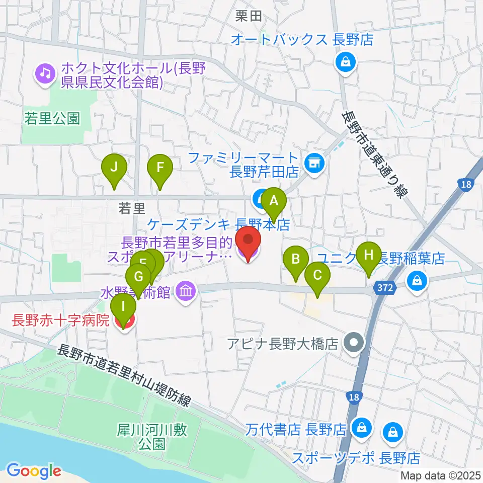 ビッグハット周辺のカフェ一覧地図