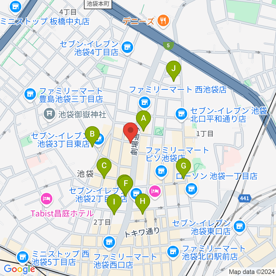 サックス教室トライトーン・ミュージックラボ周辺のカフェ一覧地図