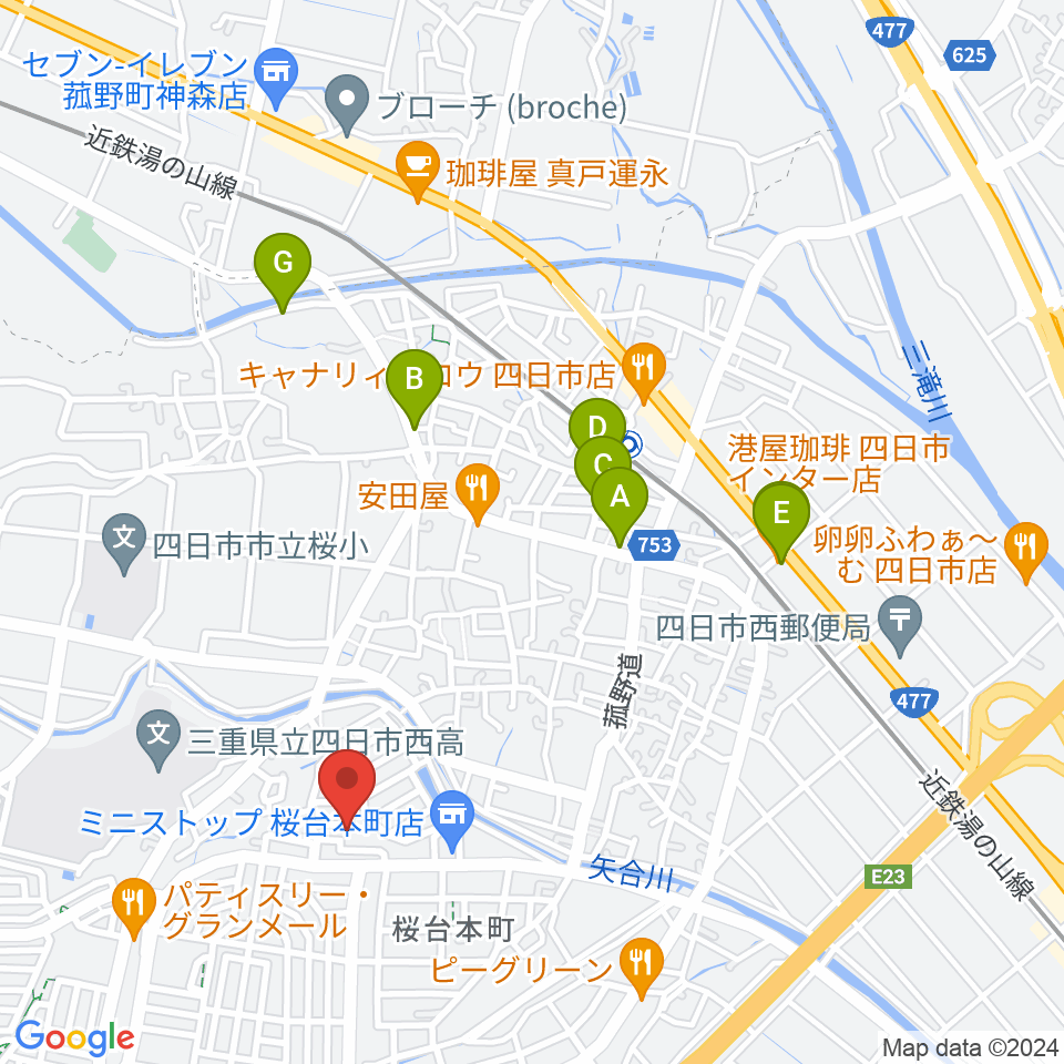 STUDIO LIFE周辺のカフェ一覧地図