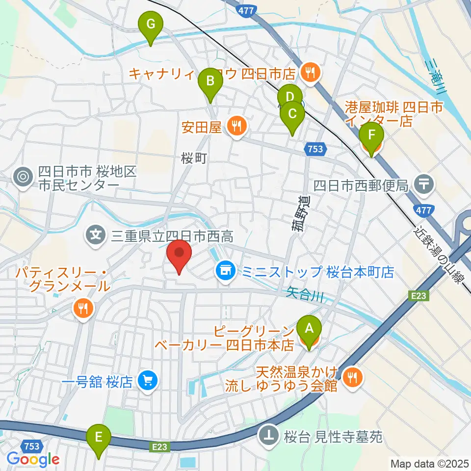 STUDIO LIFE周辺のカフェ一覧地図