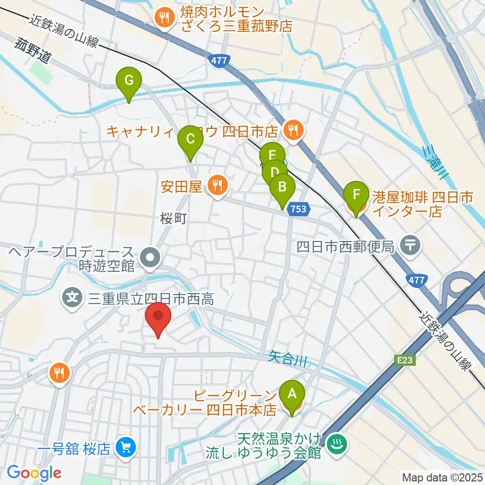 STUDIO LIFE周辺のカフェ一覧地図