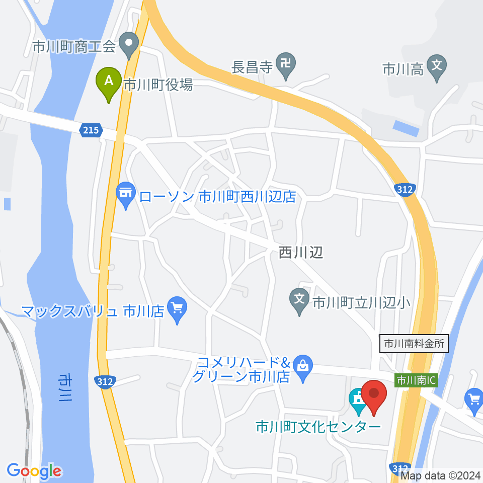 市川町文化センターひまわりホール周辺のカフェ一覧地図