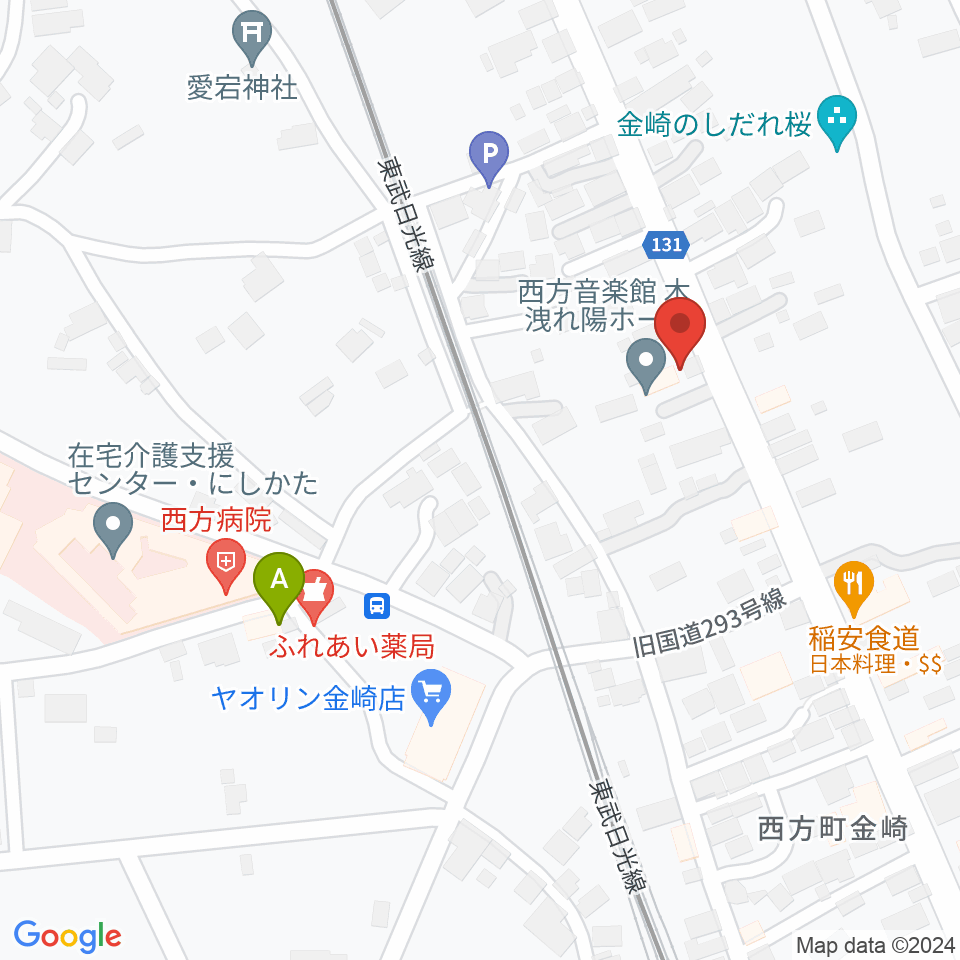 西方音楽館周辺のカフェ一覧地図