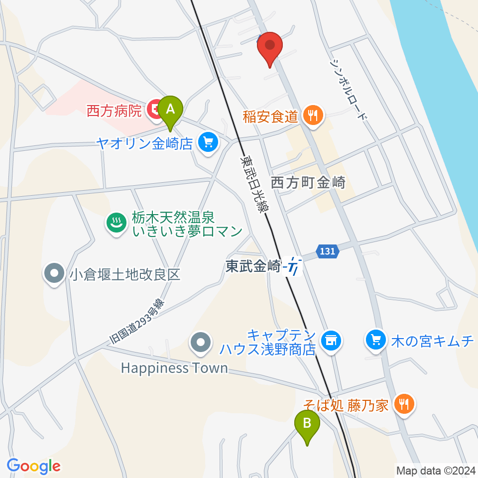 西方音楽館周辺のカフェ一覧地図