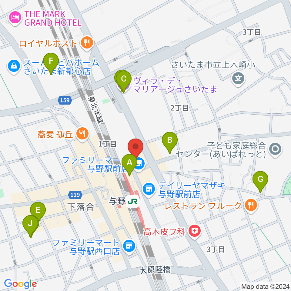 GalleryシャインEAST周辺のカフェ一覧地図