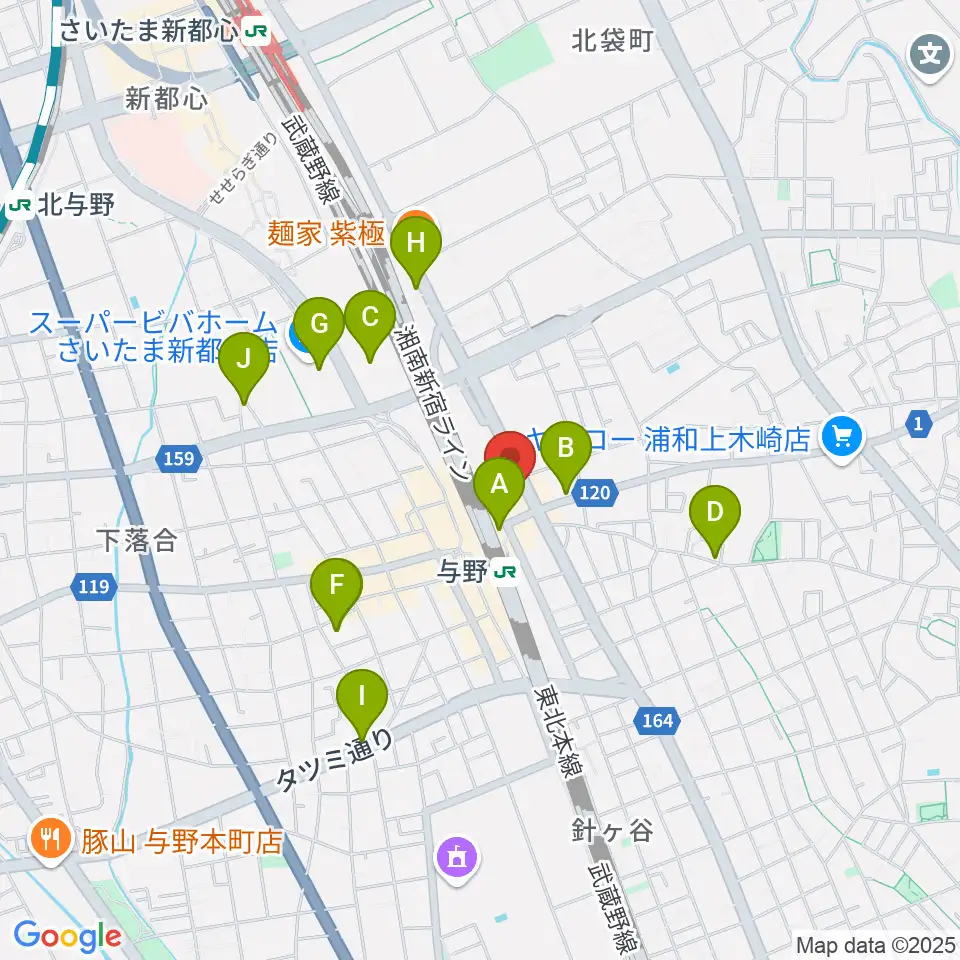 GalleryシャインEAST周辺のカフェ一覧地図