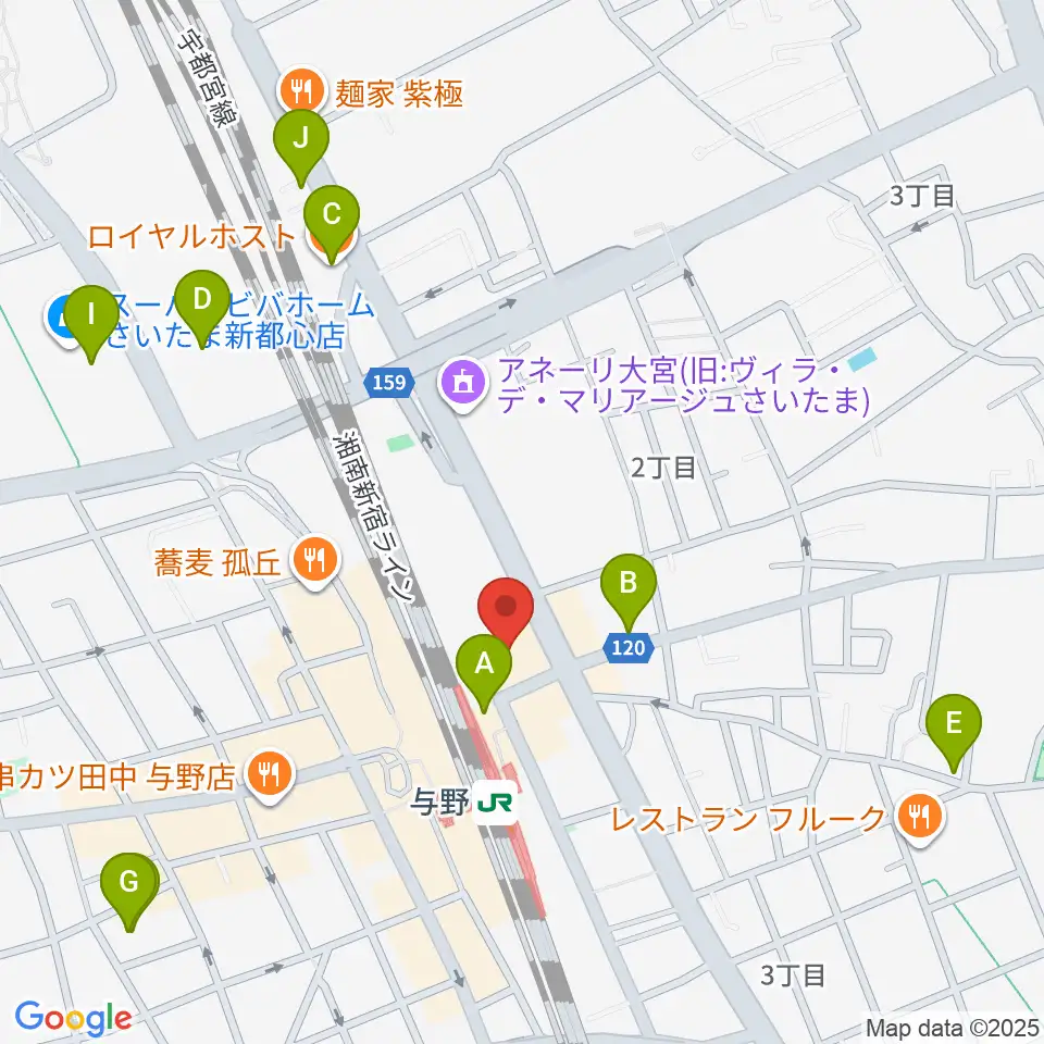 GalleryシャインEAST周辺のカフェ一覧地図