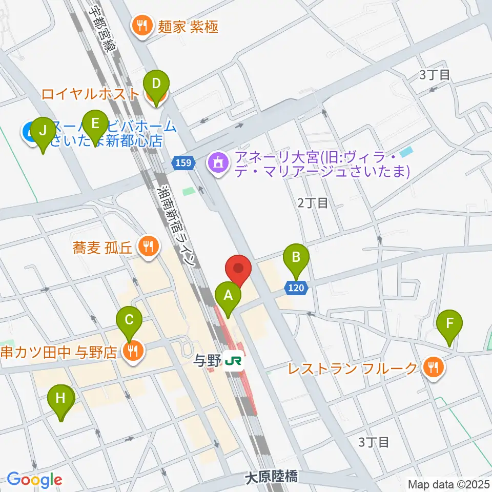 GalleryシャインEAST周辺のカフェ一覧地図