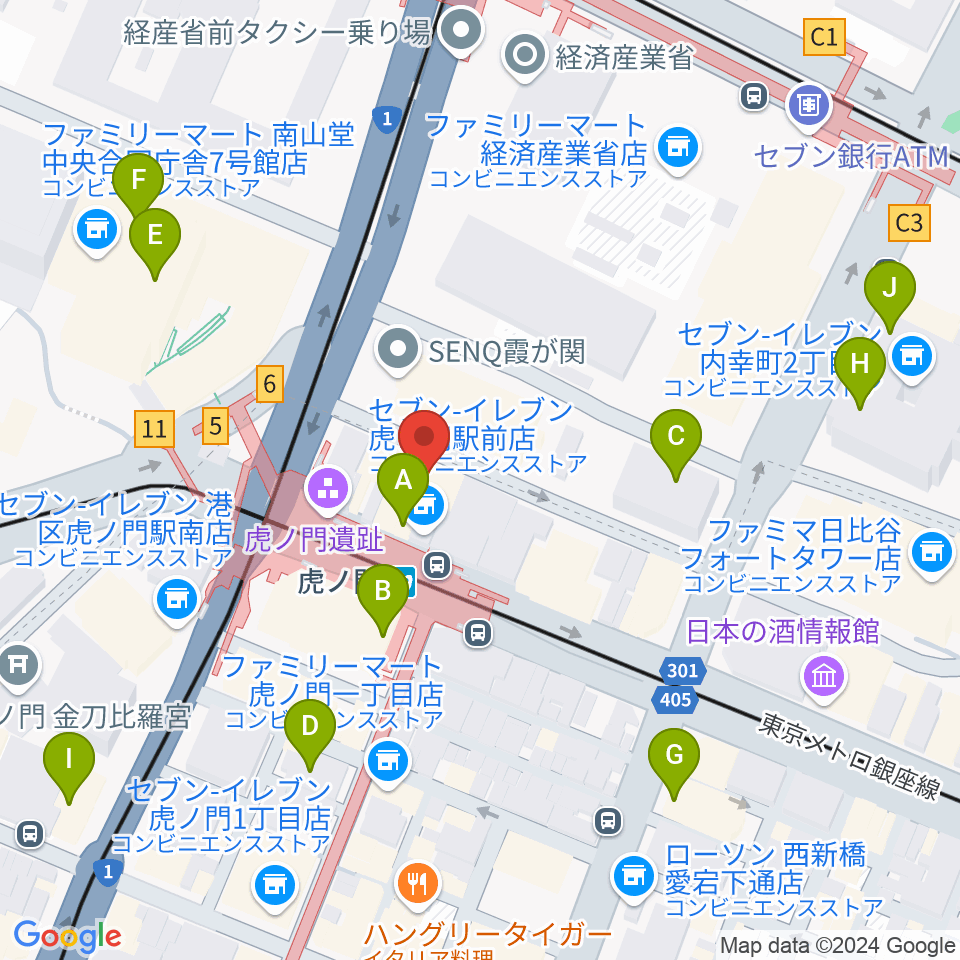 ビーテックジャパン東京周辺のカフェ一覧地図