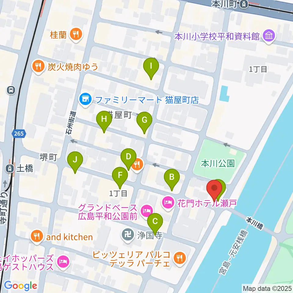 Guitar Top周辺のカフェ一覧地図