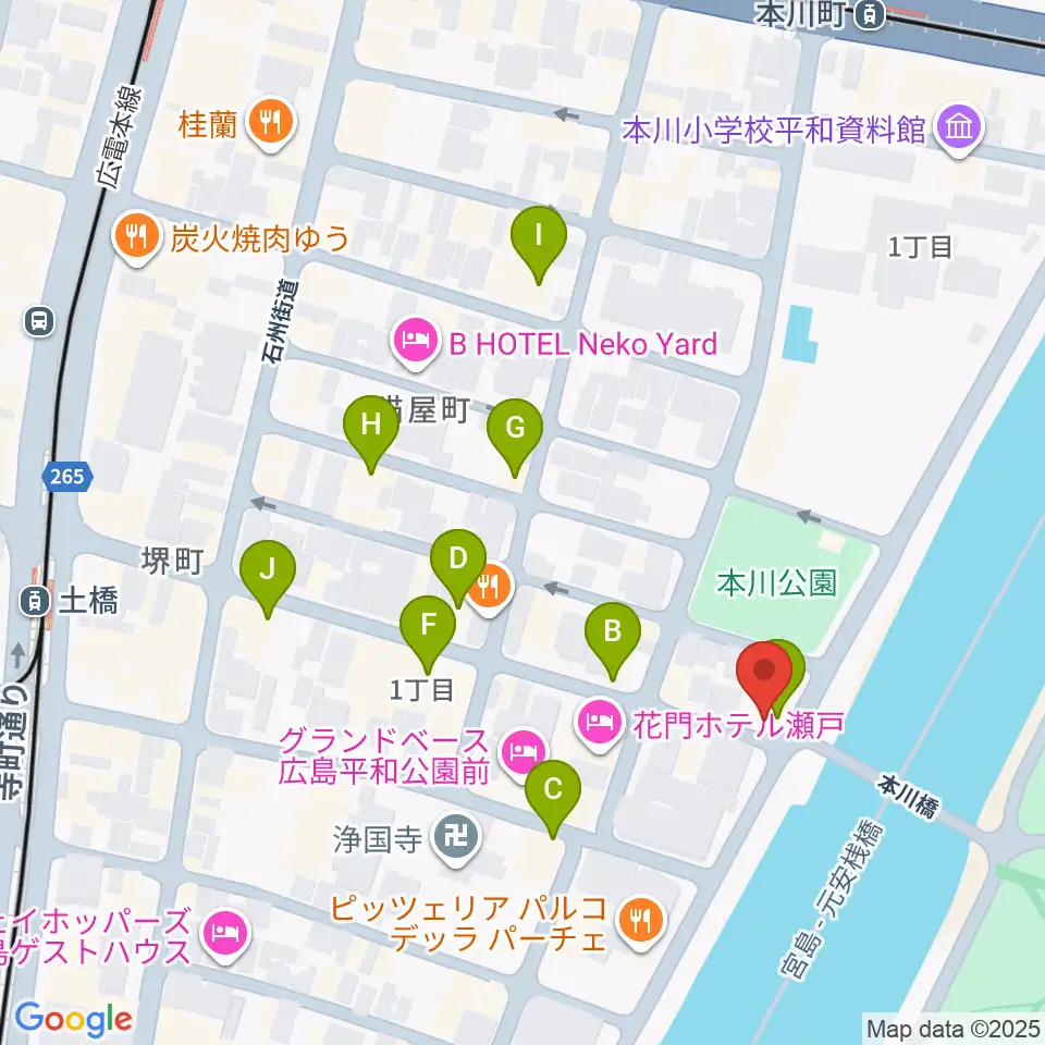 Guitar Top周辺のカフェ一覧地図