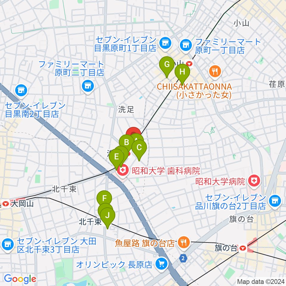 プリモ芸術工房周辺のカフェ一覧地図