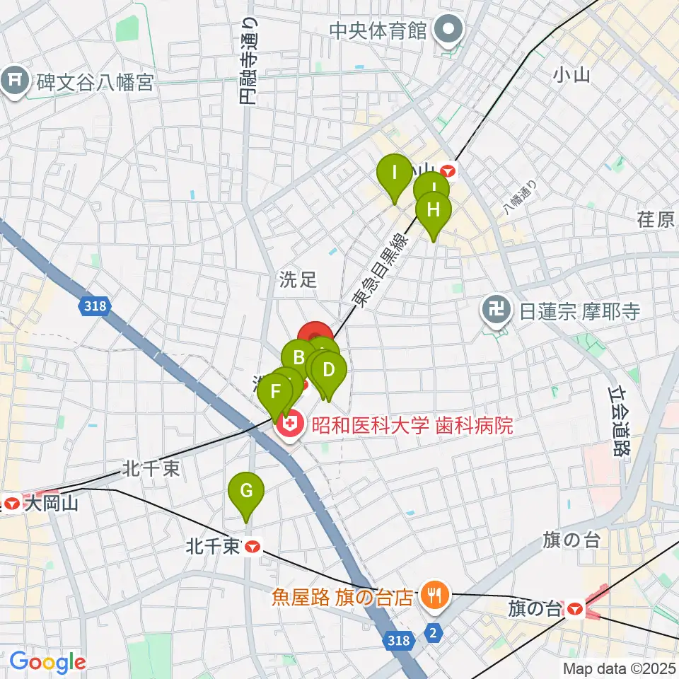プリモ芸術工房周辺のカフェ一覧地図