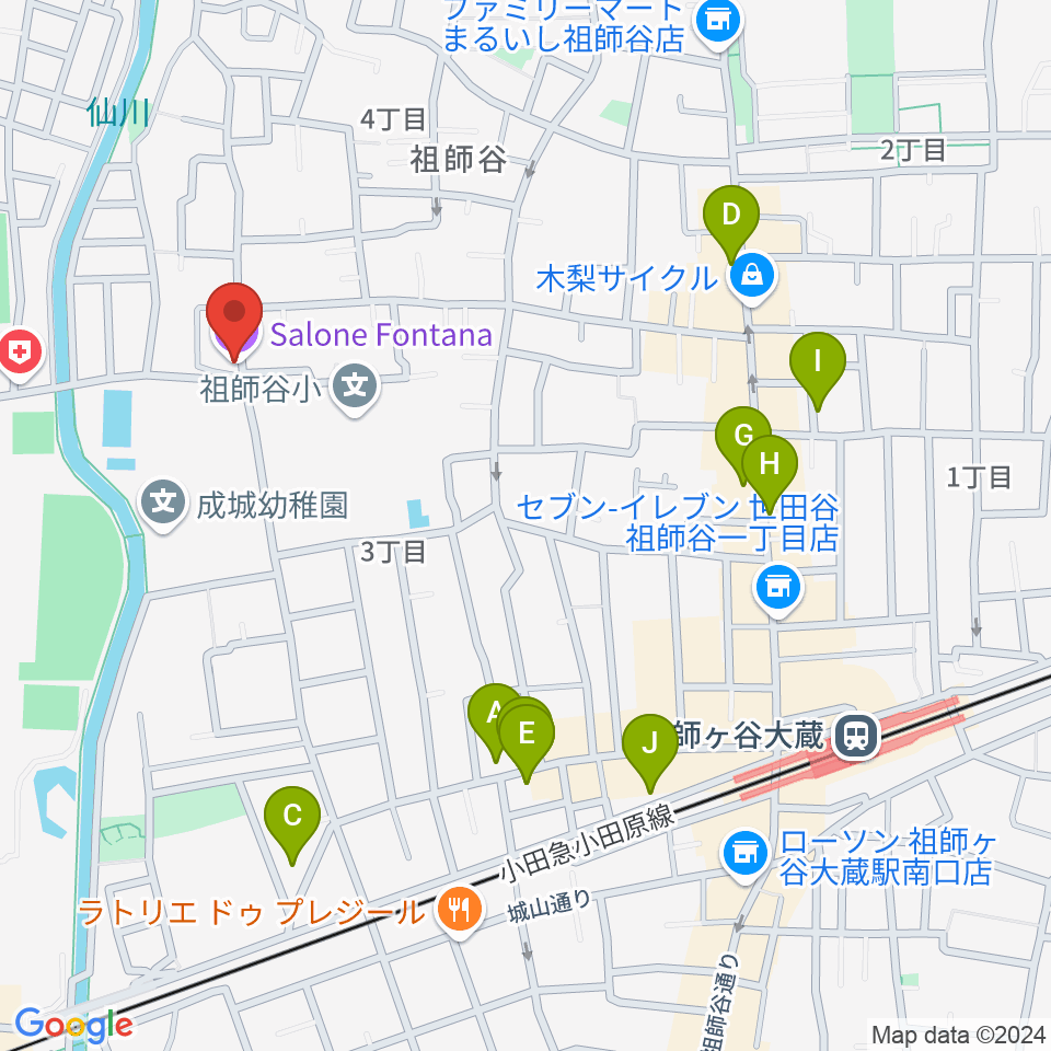 サローネ・フォンタナ周辺のカフェ一覧地図