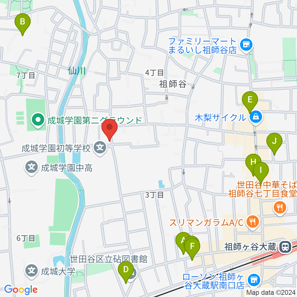 サローネ・フォンタナ周辺のカフェ一覧地図