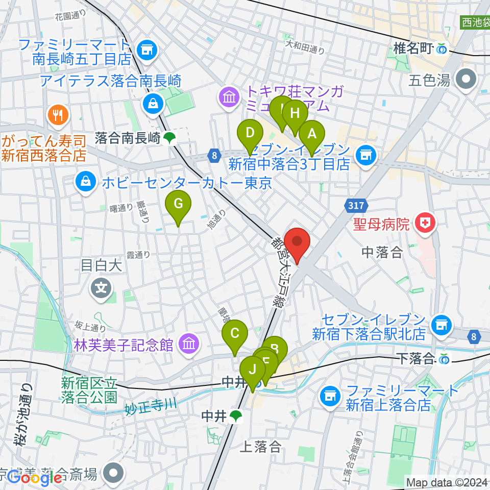 PAPAGENO周辺のカフェ一覧地図