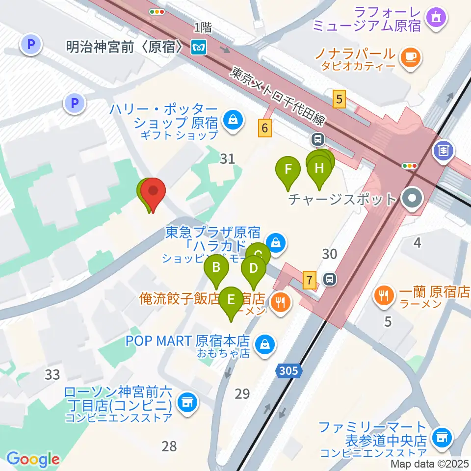hall 60 ホールソワサント周辺のカフェ一覧地図