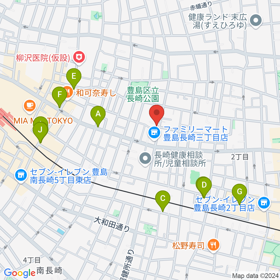 一音会ミュージックスクール周辺のカフェ一覧地図