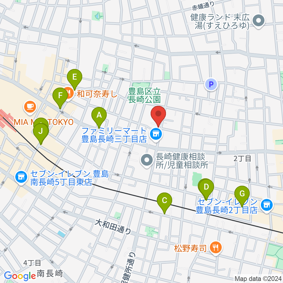 一音会ミュージックスクール周辺のカフェ一覧地図