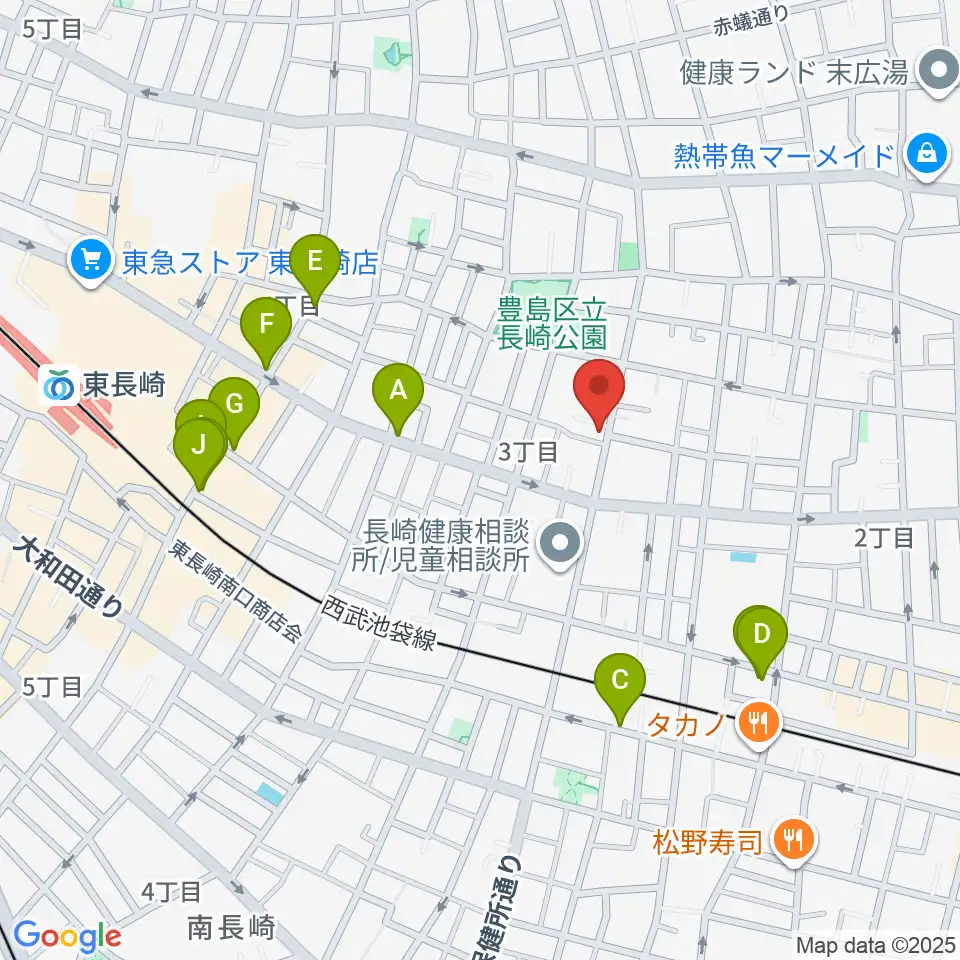 一音会ミュージックスクール周辺のカフェ一覧地図