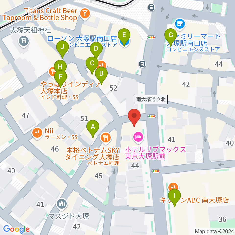 大塚Welcome back周辺のカフェ一覧地図