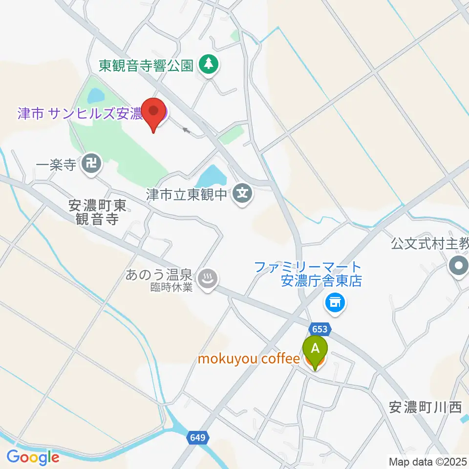 サンヒルズ安濃 ハーモニーホール周辺のカフェ一覧地図