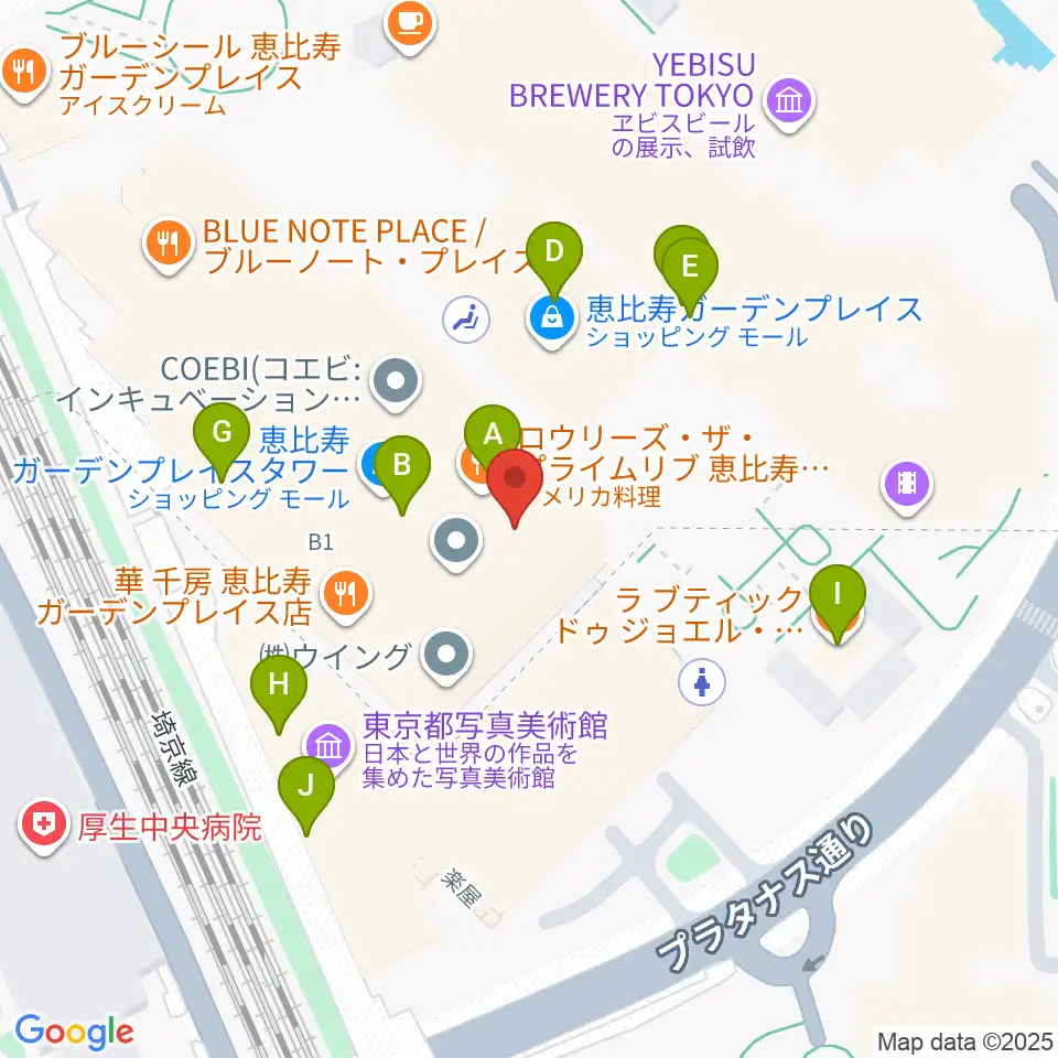 WE LOVE MUSIC Inc.周辺のカフェ一覧地図