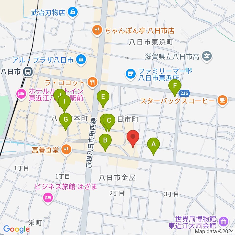 太子ホール周辺のカフェ一覧地図