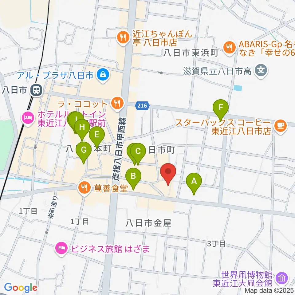 太子ホール周辺のカフェ一覧地図