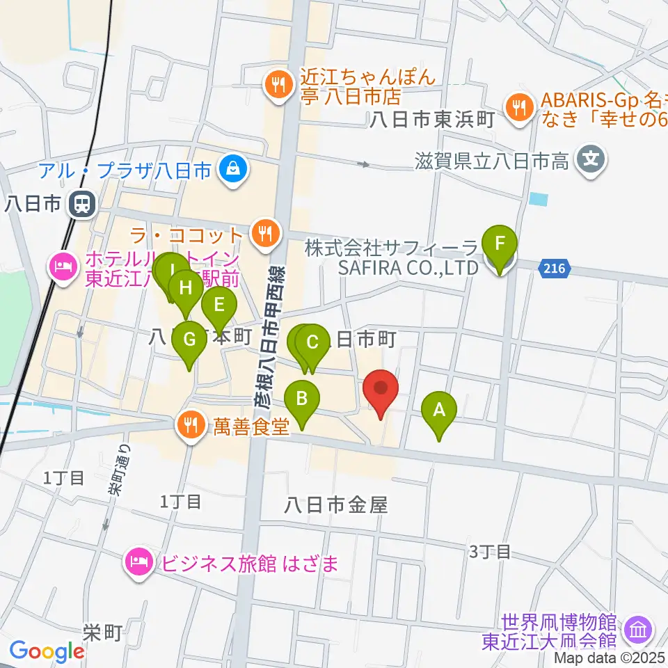 太子ホール周辺のカフェ一覧地図