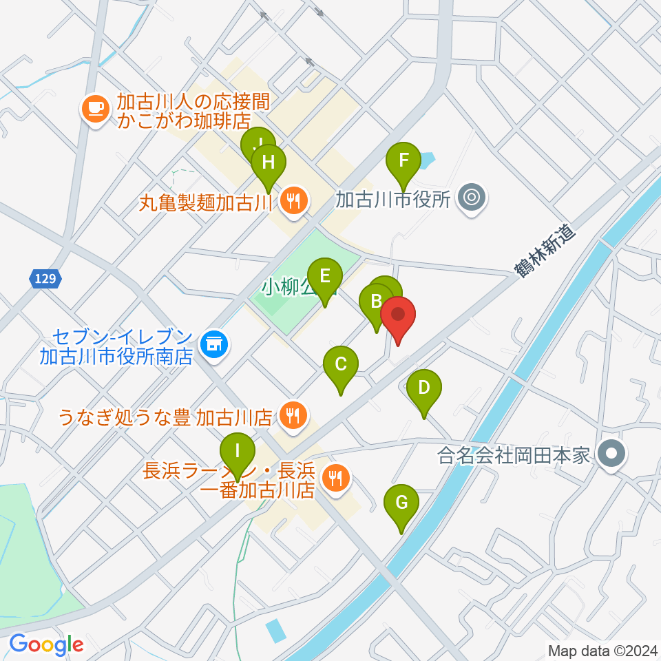 松風ギャラリー周辺のカフェ一覧地図