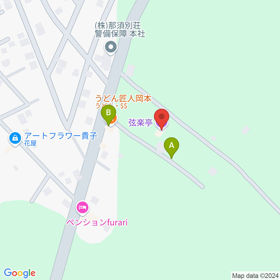 弦楽亭周辺のカフェ一覧地図